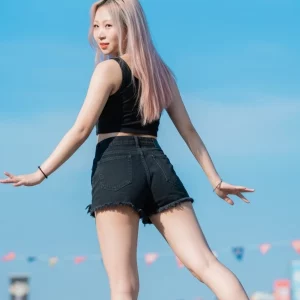 Visualprompt.org black denim shorts 02ec59393a