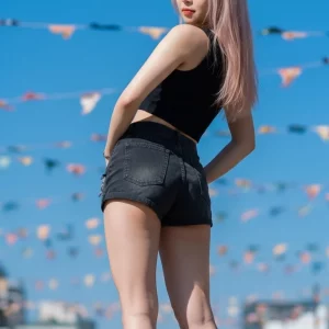 Visualprompt.org black denim shorts 3d32856570
