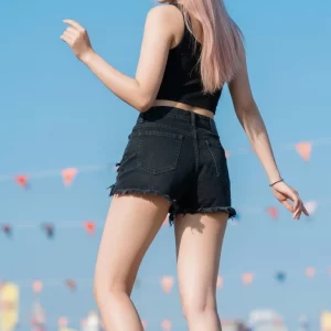 Visualprompt.org black denim shorts c17b0cd202