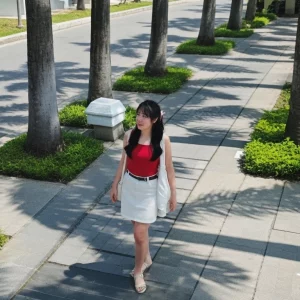 Visualprompt.org realistic ai girl wearing a white denim skirt. 6340de083a