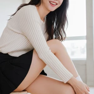 Visualprompt.org black flare skirt, knit top, and white socks snapshot 1da0f51637