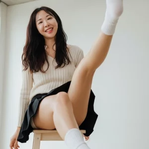 Visualprompt.org black flare skirt, knit top, and white socks snapshot 5cf577b37d
