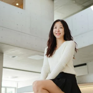 Visualprompt.org black flare skirt, knit top, and white socks snapshot a6cfd84fb0