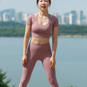 Visualprompt.org exercising at the han river wearing leggings. 0217fb86d9