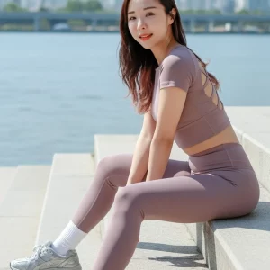 Visualprompt.org exercising at the han river wearing leggings. c55f1902c1