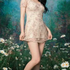 Visualprompt.org korean woman floral mini dress fantasy 60459b5a17