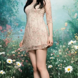 Visualprompt.org korean woman floral mini dress fantasy 60770b7ce0
