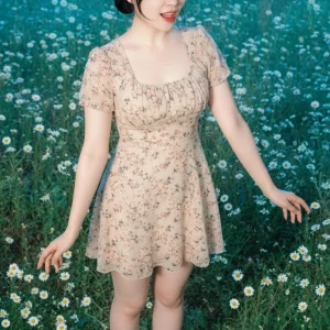 Visualprompt.org korean woman floral mini dress fantasy 7418884cd1