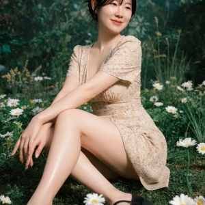 Visualprompt.org korean woman floral mini dress fantasy a70832dcaf