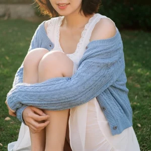Visualprompt.org snapshot of a model in a chiffon one piece dress at a park 0eb99ba9ff