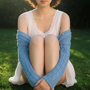 Visualprompt.org snapshot of a model in a chiffon one piece dress at a park 5cfbf48193