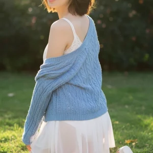Visualprompt.org snapshot of a model in a chiffon one piece dress at a park 69a1e4c0e4