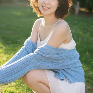 Visualprompt.org snapshot of a model in a chiffon one piece dress at a park 7e8ed92edc