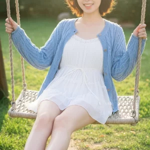 Visualprompt.org snapshot of a model in a chiffon one piece dress at a park de1f371dac
