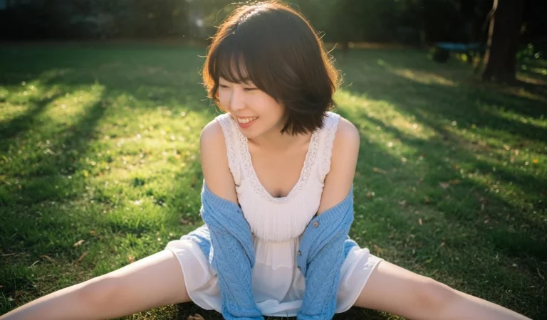 Visualprompt.org snapshot of a model in a chiffon one piece dress at a park e6760bb90a